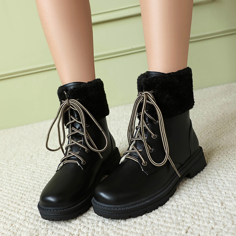 Women'S Shoes Extended Sizes - ORCHALISA Женские зимние ботильоны на низком