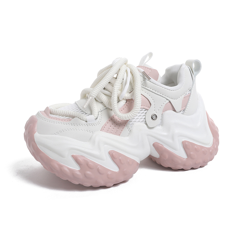 Wedge Heeled Sneaker - Новые женские повседневные кожаные кроссовки на