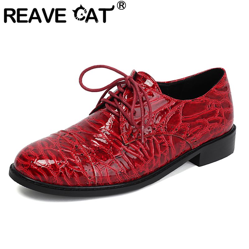Women'S Shoes Extended Sizes - REAVE CAT Зеленые блестящие женские туфли-лодочки