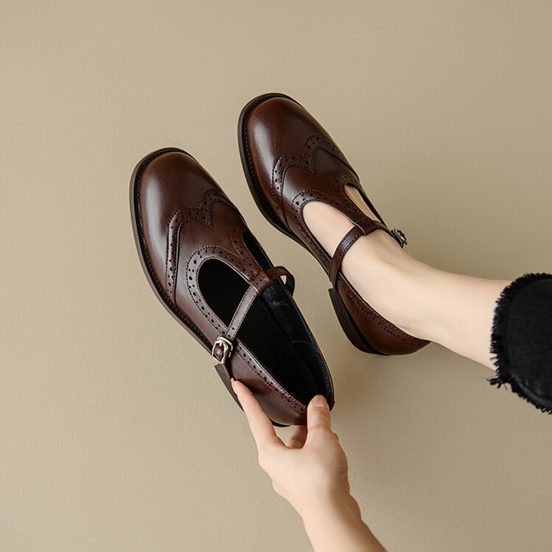 Women Shoes Heels - Туфли-лодочки женские с круглым носком, спилок,