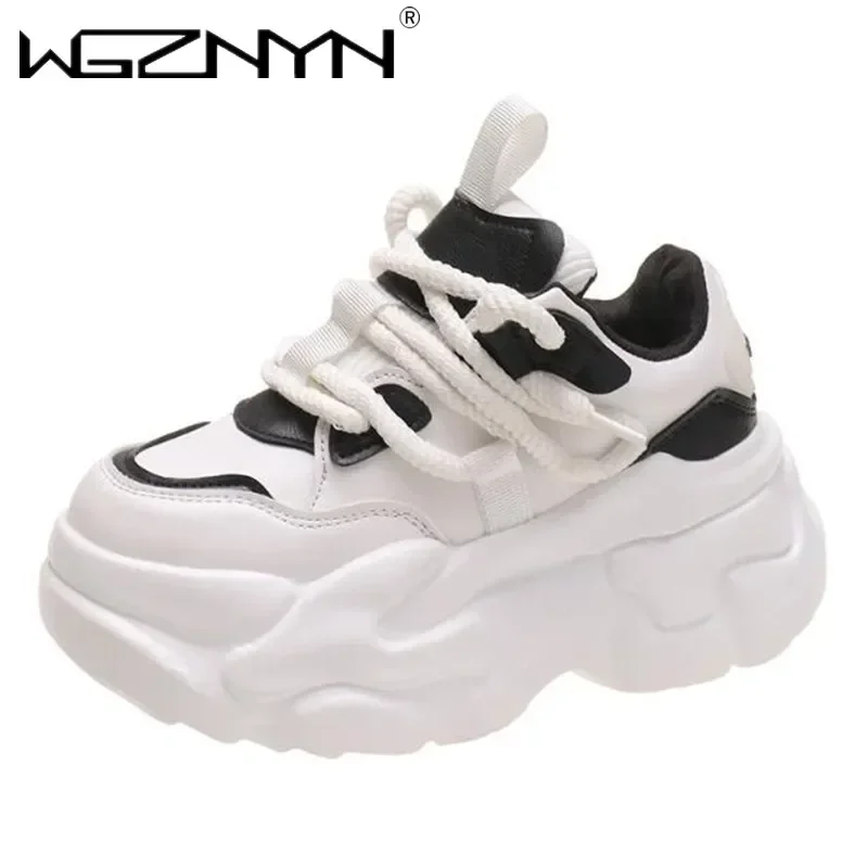 Wedge Heeled Sneaker - НОВИНКА 2025 г., женская повседневная кожаная