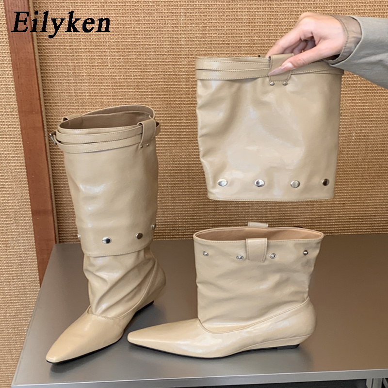 Wedge Heeled Sneaker - Новые модные женские сапоги до колена
