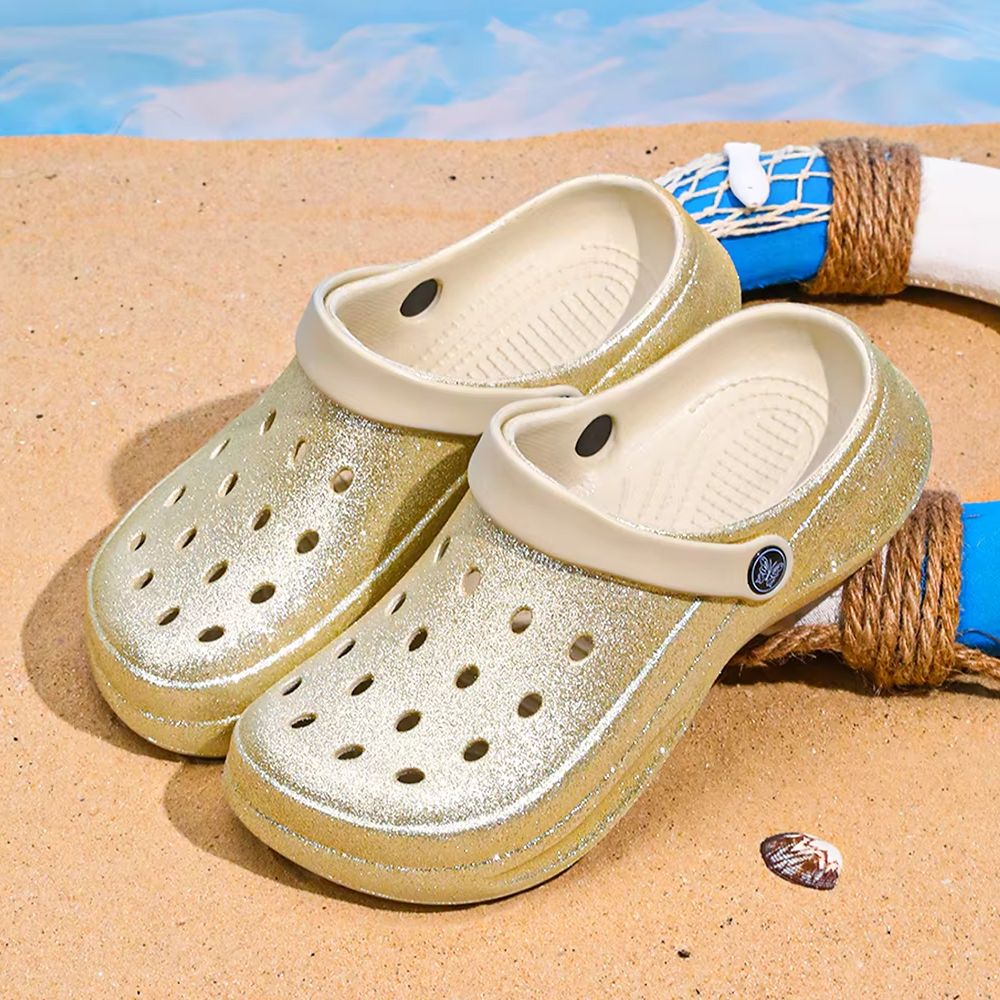 Women'S Shoes Water Resistant - Сабо с блестками, легкие садовые туфли
