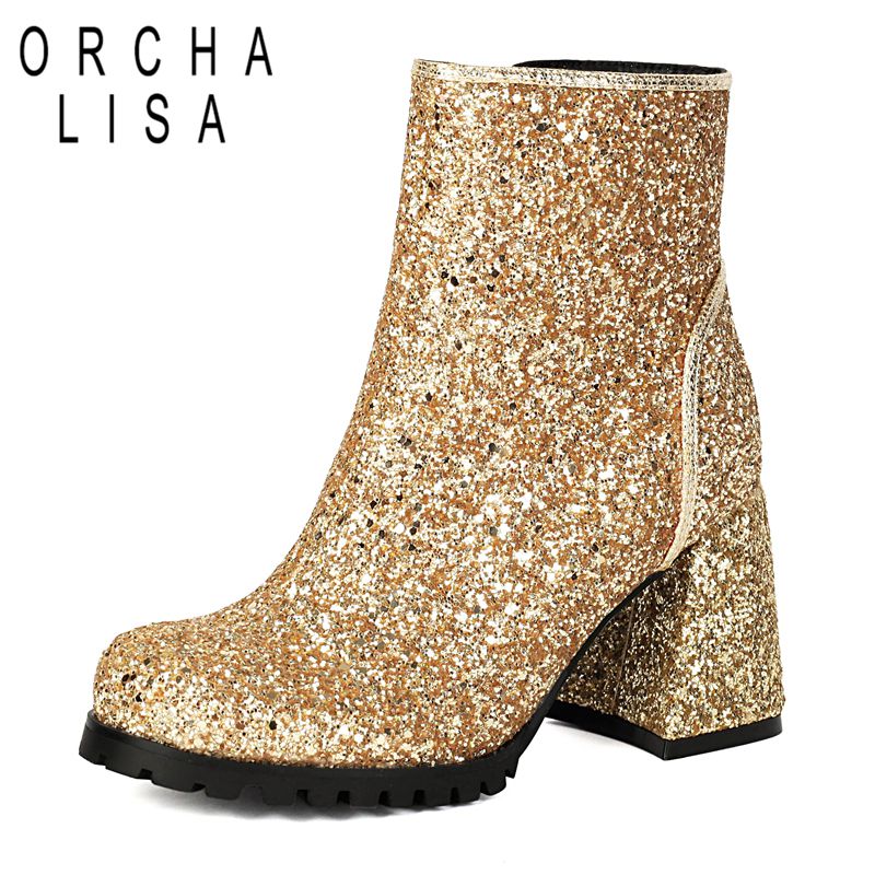 Women'S Shoes Extended Sizes - Дизайнерские блестящие женские туфли ORCHALISA на
