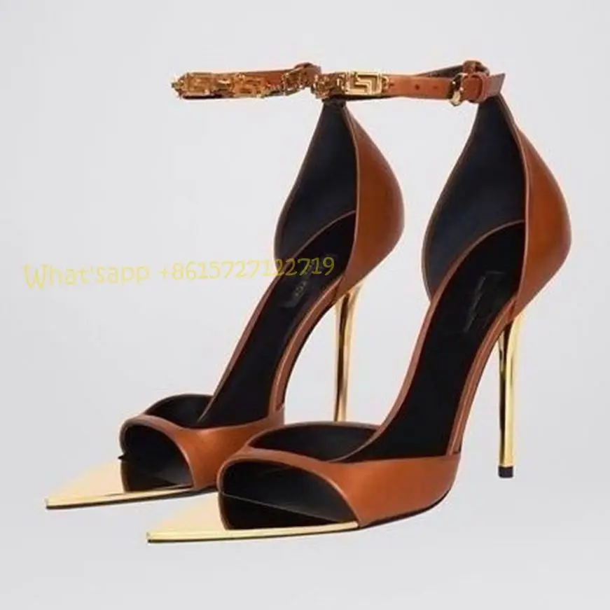 Women Shoes Luxury Brand - Женские шелковые сандалии на каблуках с