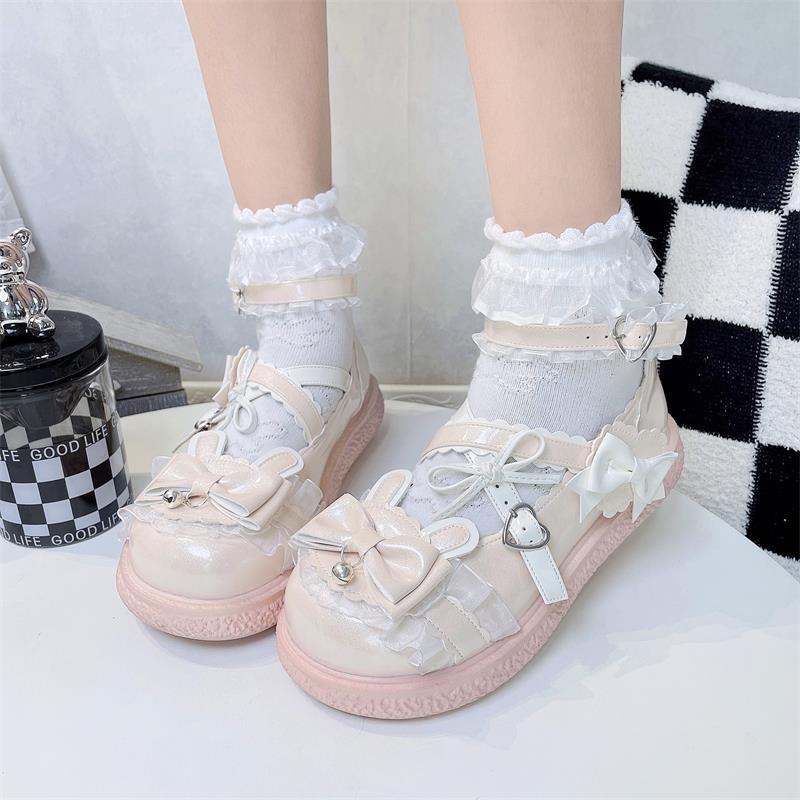 Women Shoes Wedges - Милые туфли Лолиты с круглым носком