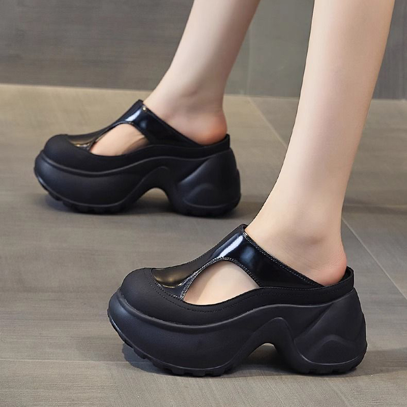 Women Shoes Wedges - Женские домашние тапочки-сабо на платформе, пляжные