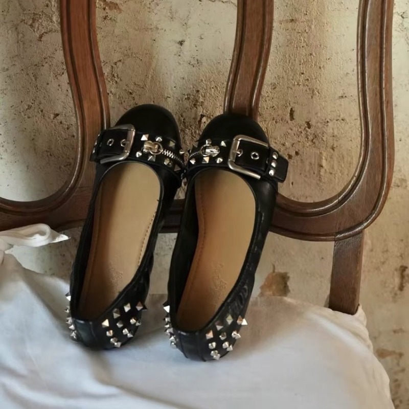Women Shoes Wedges - Женские кожаные туфли Мэри Джейн с