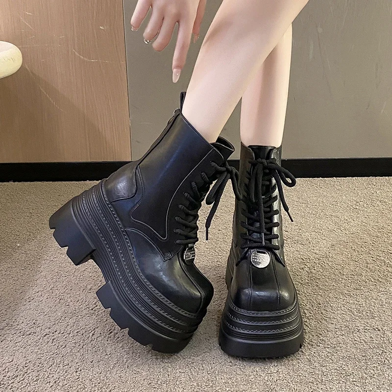 Women Shoes Luxury Brand - Женские ботинки, готические кожаные женские ботинки,