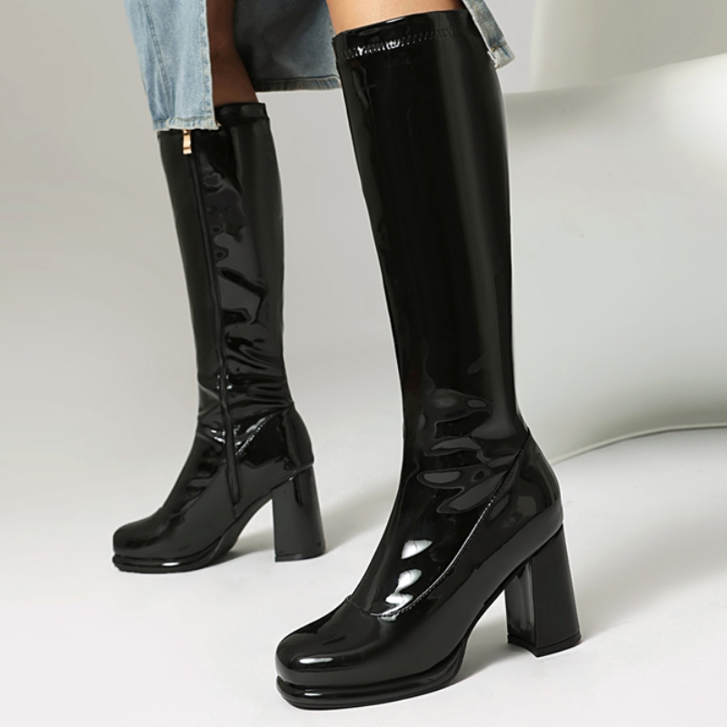Women'S Shoes Chelsea - Брендовые женские сапоги до колена, кожаные