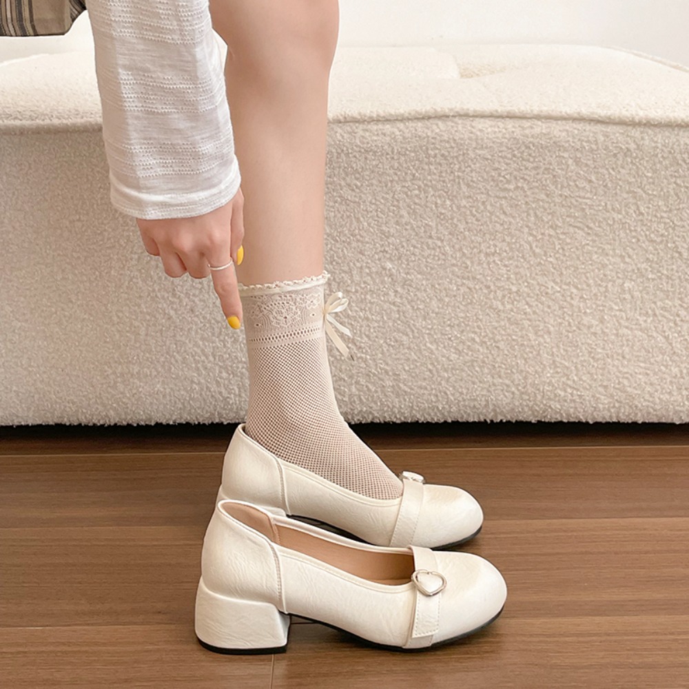 Women Shoes Mk - Женские туфли Мэри Джейн на массивном