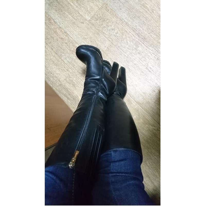 Черные сапоги до колена на мол – обзор и цена Women Shoes Heels