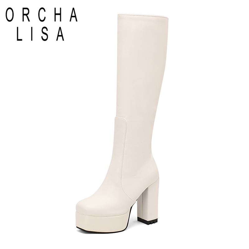 ORCHALISA Glam Ladies Knee Hig – обзор и цена Women'S Shoes Extended Sizes