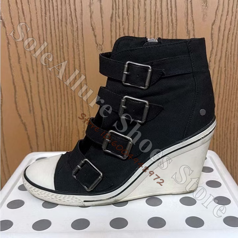 Серые высокие кроссовки на тан – обзор и цена Wedge Heeled Sneaker